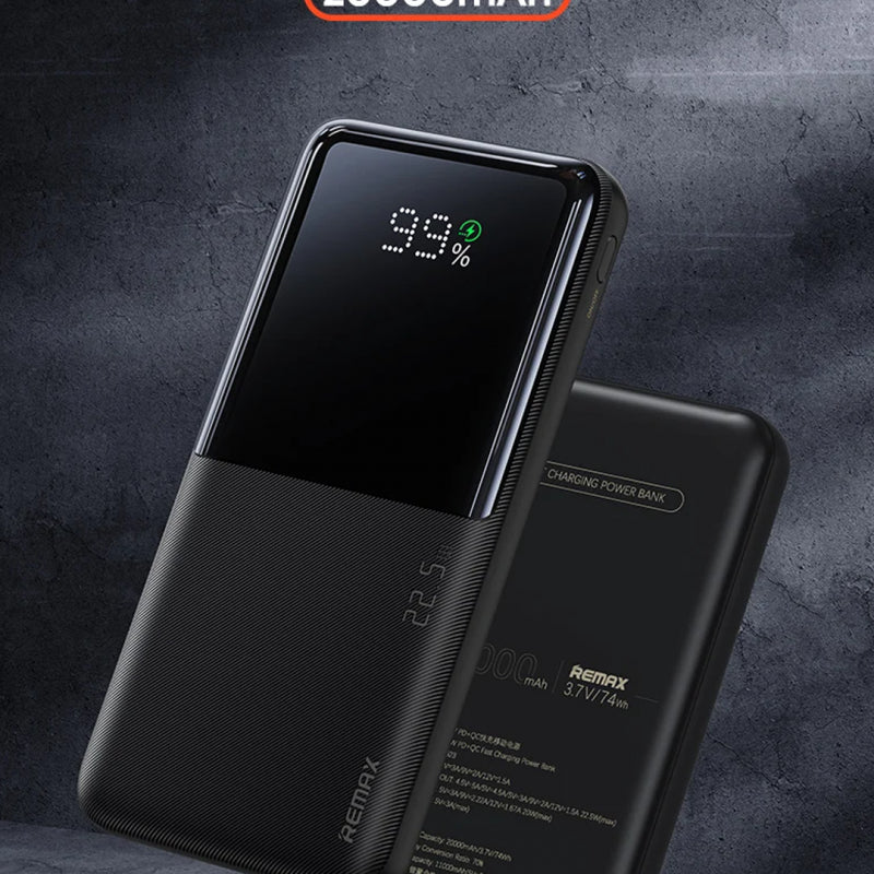RPP-623 Remax 20000mAh, Multi-Device Compatibility Powerbank (LED, PD20W+QC22.5W Fast Charging)