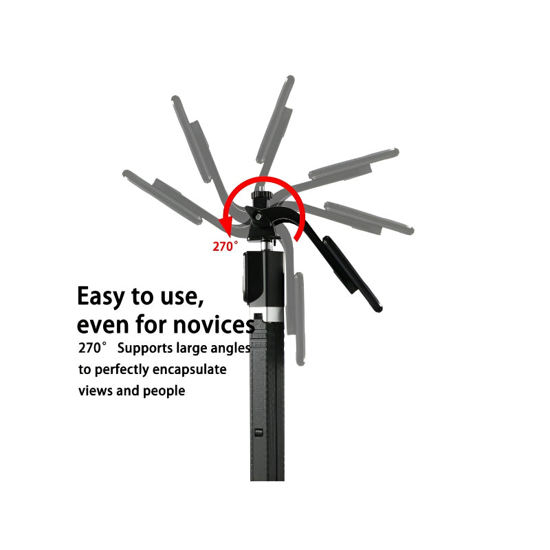 BD-17 Wireless Selfie Stick & Tripod Stand (1.7M, Bluetooth connectivity, foldable)