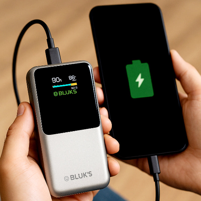 BLUK’S BX-302 20000mAh (22.5W PD Fast Charging, Qualcomm 3.0, Dual USB and LCD)