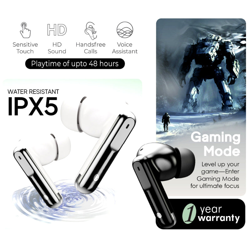 Dany Airdots 300 Pro Wireless Earbuds (ENC, 48H Playtime & Gaming Mode)