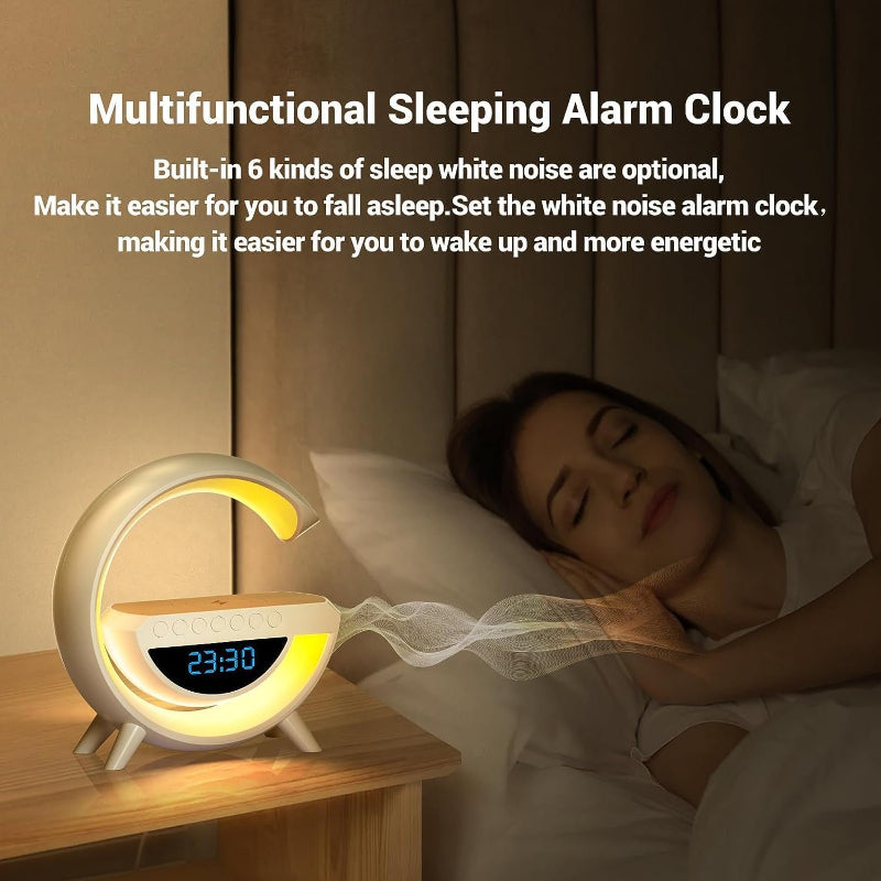 BT-3401 Wireless Phone Charger Bluetooth Speaker (LED, RGB, Alarm, FM)