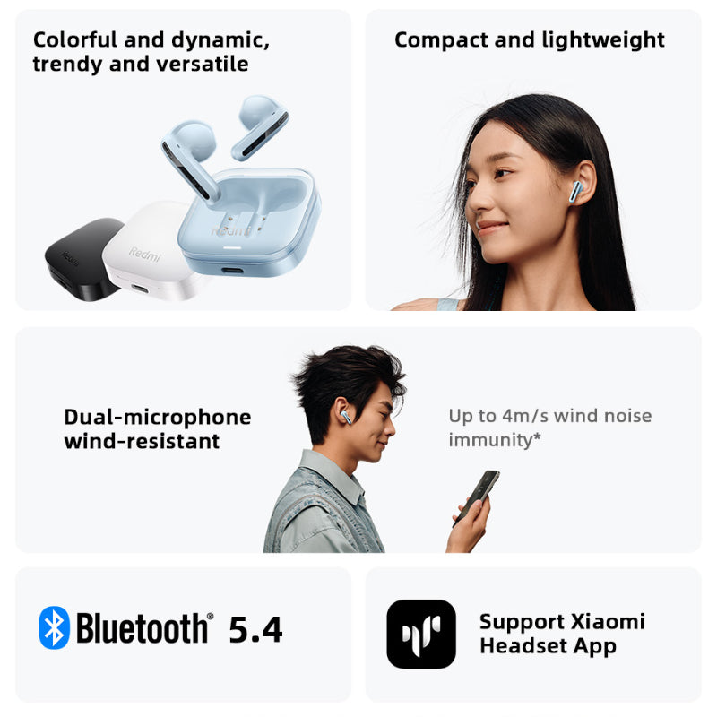 Redmi Buds 6 Active Earbuds (Bluetooth 5.4 & Upto 30HR Play Time)