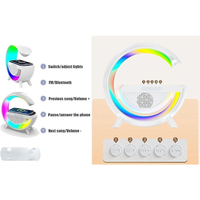 BT-2301 Wireless Phone Charger, Bluetooth Speaker (FM, RGB)