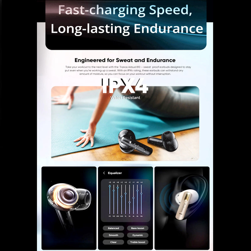 Audionic Trance Airbud 810 (Touch Display, ANC, ENC & 20H Playtime)