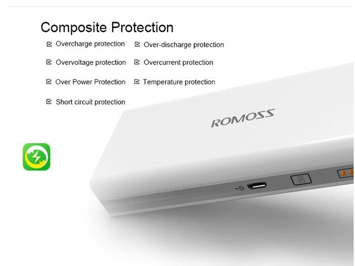 ROMOSS Sense 4 10400mAh, External Battery Pack Power Bank