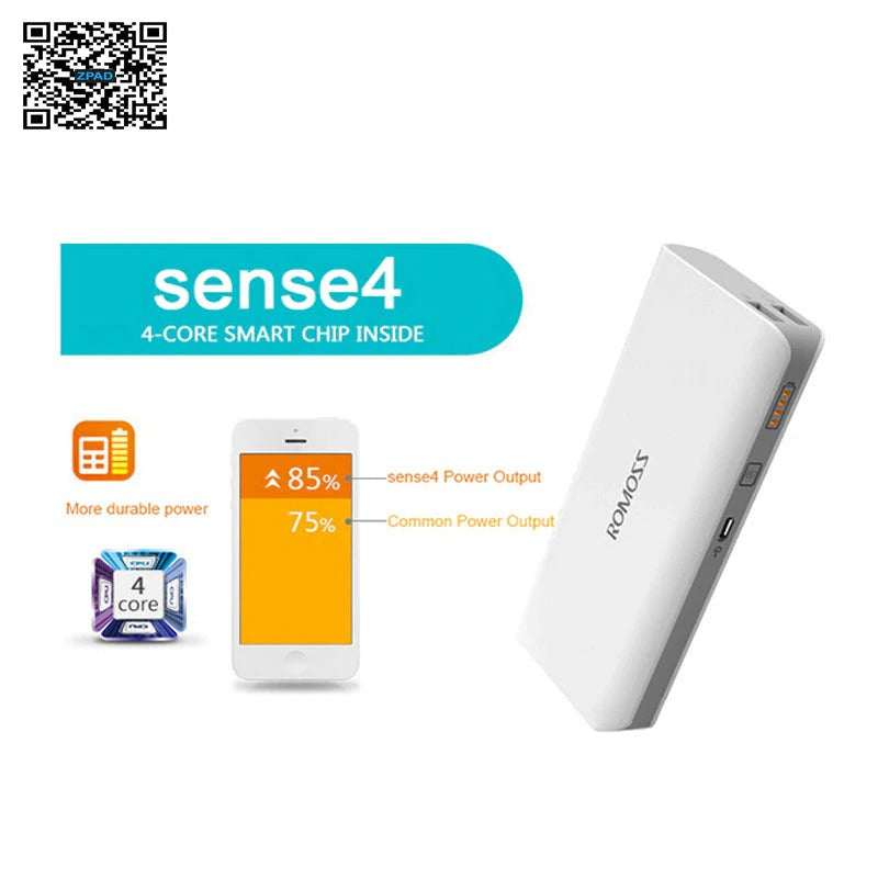 ROMOSS Sense 4 10400mAh, External Battery Pack Power Bank