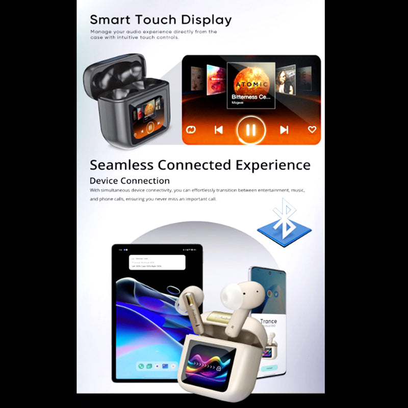 Audionic Trance Airbud 810 (Touch Display, ANC, ENC & 20H Playtime)