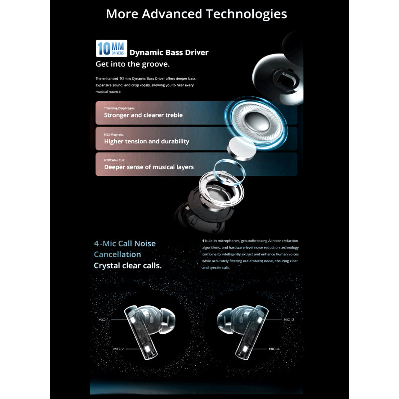 Audionic Trance Airbud 810 (Touch Display, ANC, ENC & 20H Playtime)