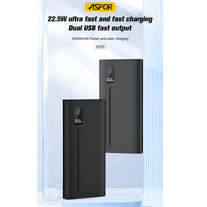 ASPOR A335 10000mAh, Super-Fast Charging Power Bank (PD 22.5W)