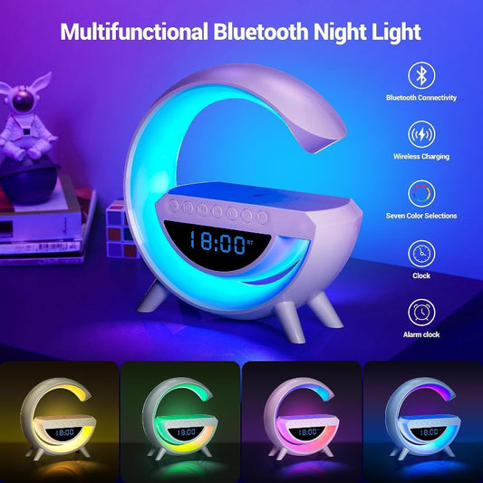 BT-3401 Wireless Phone Charger Bluetooth Speaker (LED, RGB, Alarm, FM)