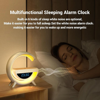 BT-3401 Wireless Phone Charger Bluetooth Speaker (LED, RGB, Alarm, FM)
