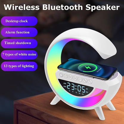 BT-3401 Wireless Phone Charger Bluetooth Speaker (LED, RGB, Alarm, FM)