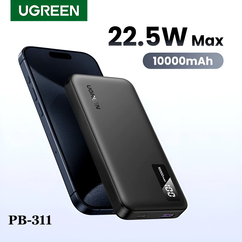 UGREEN PB311 10000mAh, Two-Way Fast Charging, Portable Power Bank (PD 20W)