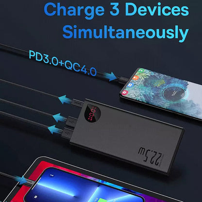Baseus Adaman 20000mAh, QC Fast Charging Power Bank (PD 22.5W)