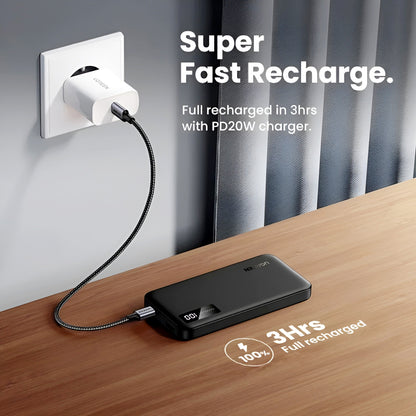 UGREEN PB311 10000mAh, Two-Way Fast Charging, Portable Power Bank (PD 20W)